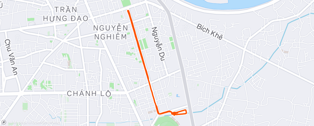 Map of the activity, Morning Run