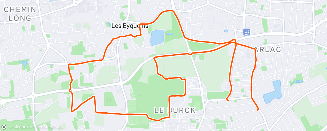 Map of the activity, Course à pied le matin