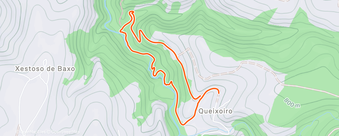 Map of the activity, Excursión de tarde