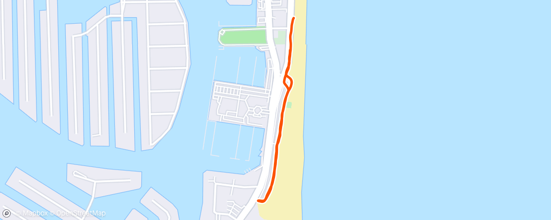 Map of the activity, A1A Beachfront workout