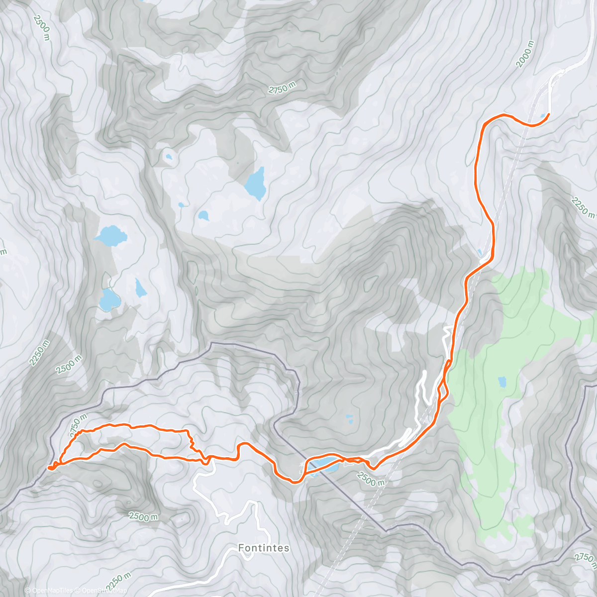 Карта физической активности (Ski de randonnée le matin)
