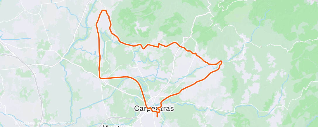 Карта физической активности (Sortie vélo le matin caromb beaumes de Venise vacqueyras Sarrians du vent 🥶💨)