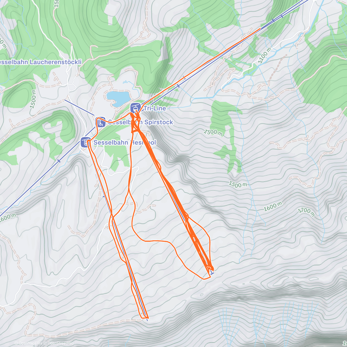 Карта физической активности (Morning Alpine Ski)