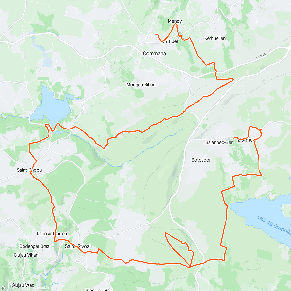 Map of the activity, Trail - Trail Secret des Monts d'Arrée (223/715) ⛰️