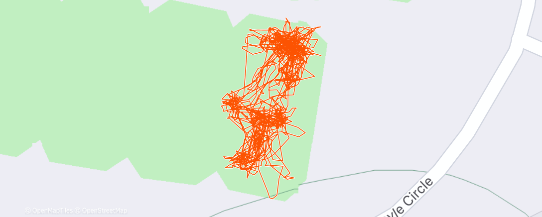 Map of the activity, Evening Tennis