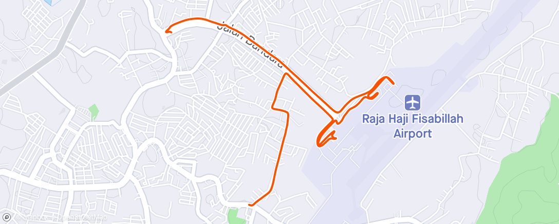Map of the activity, Airport Run