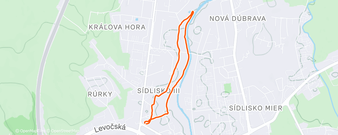 Map of the activity, Morning Walk