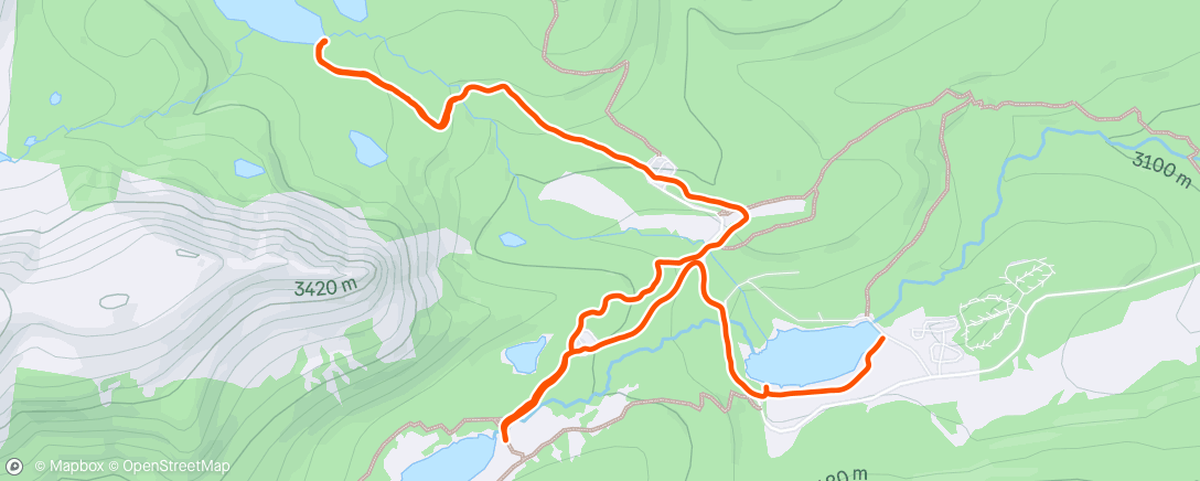 Map of the activity, Lunch Hike
