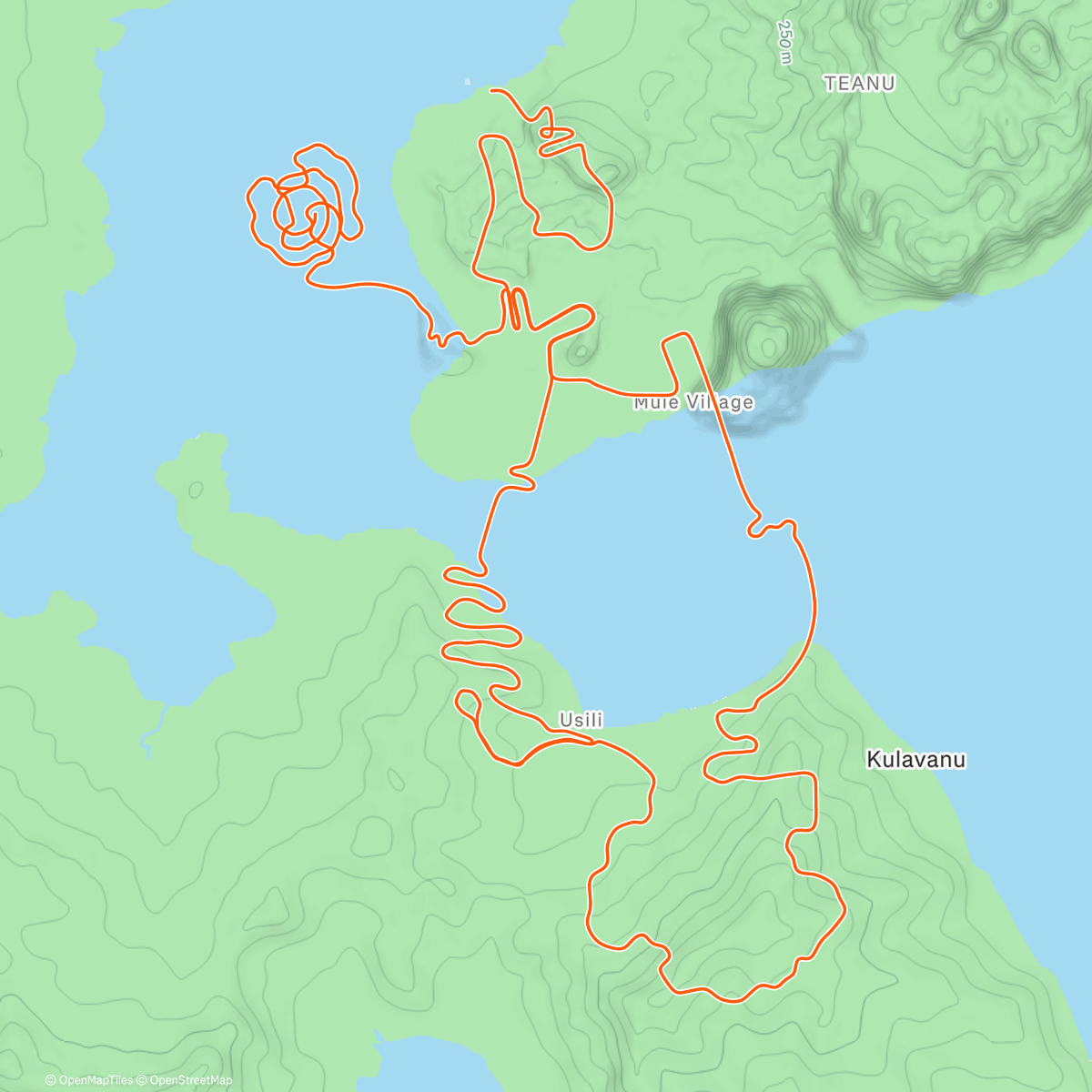 Map of the activity, Zwift - Three Sisters in Watopia