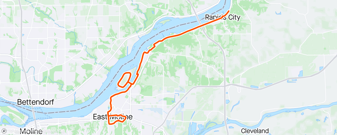 Map of the activity, Rapids City - strong crosswind - Z2