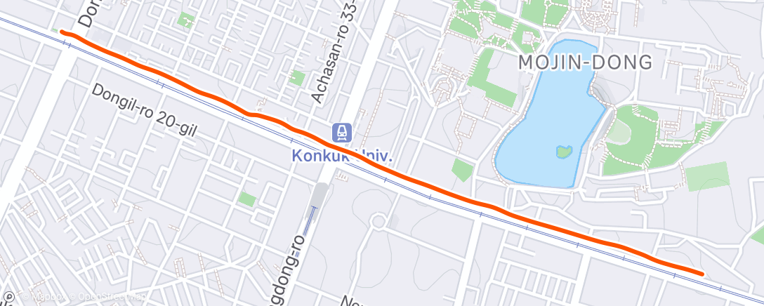 Map of the activity, Evening Walk