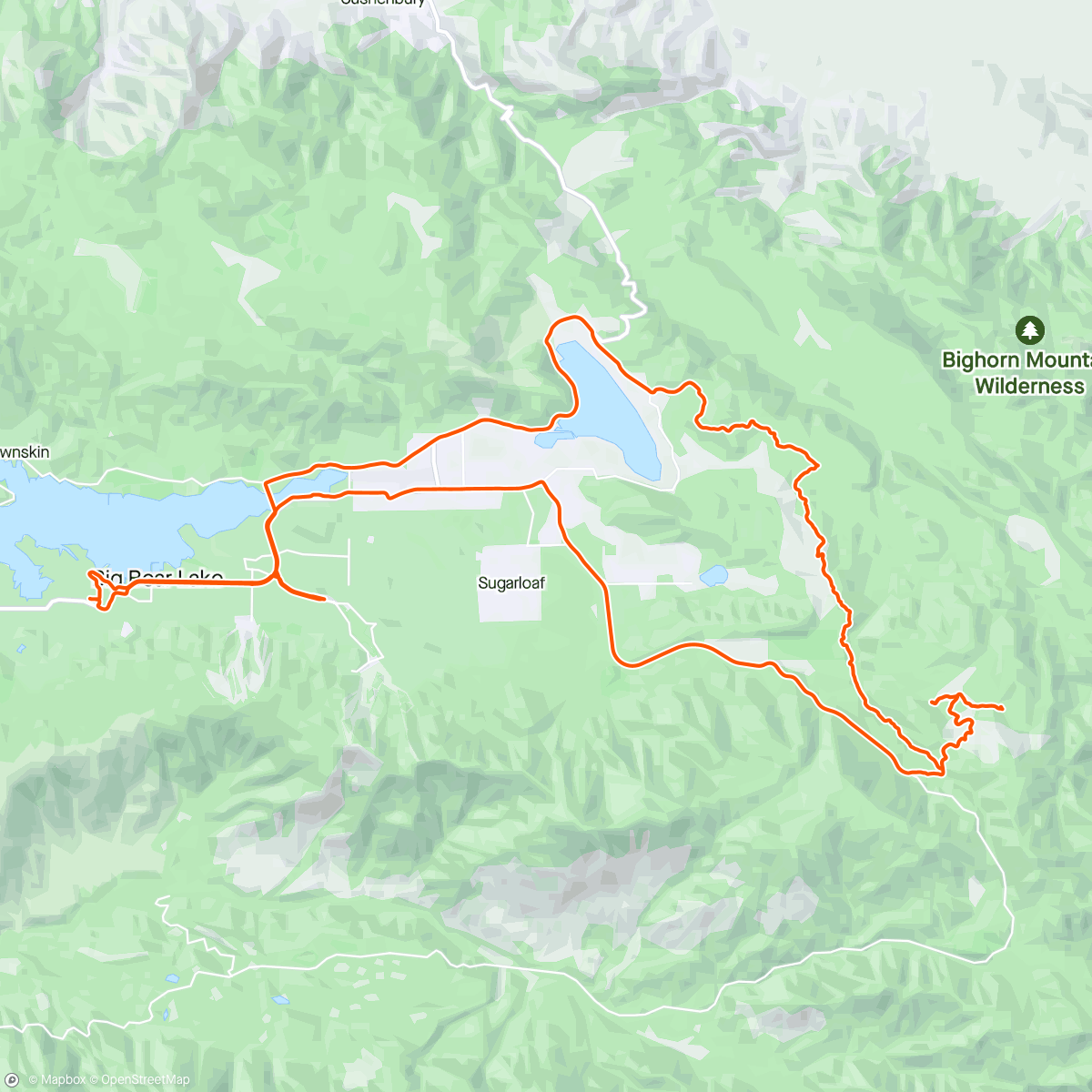 Map of the activity, From desert to swamp in one ride!