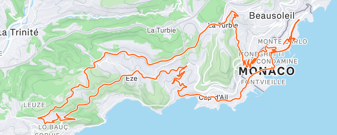 Map of the activity, Morning Ride