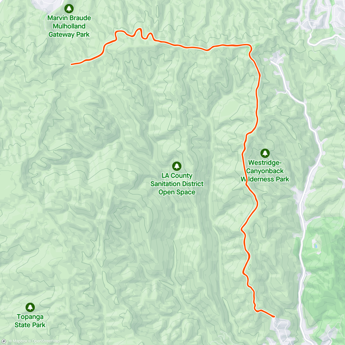 Map of the activity, Rain Ride
