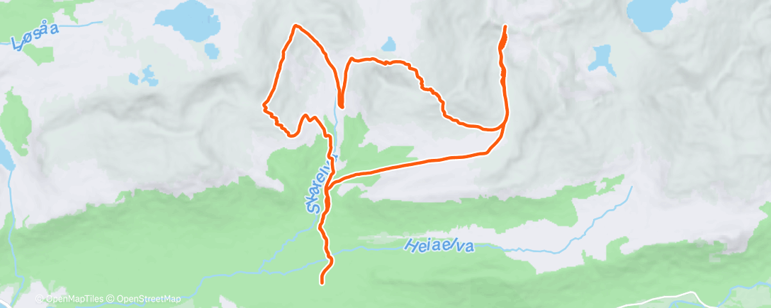 Mapa de la actividad, Morning Nordic Ski