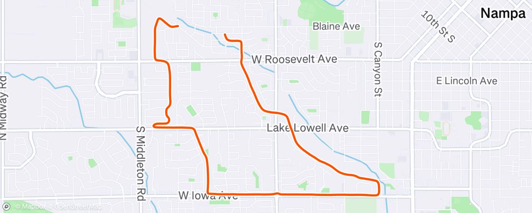 Map of the activity, Morning Run
