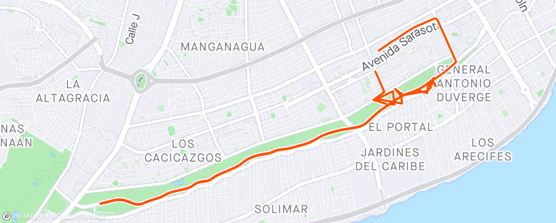 Map of the activity, Lejos, acompañado.
Rápido, solo.