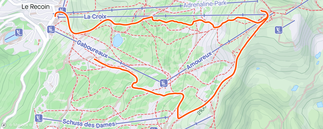 Map of the activity, Fin degueu