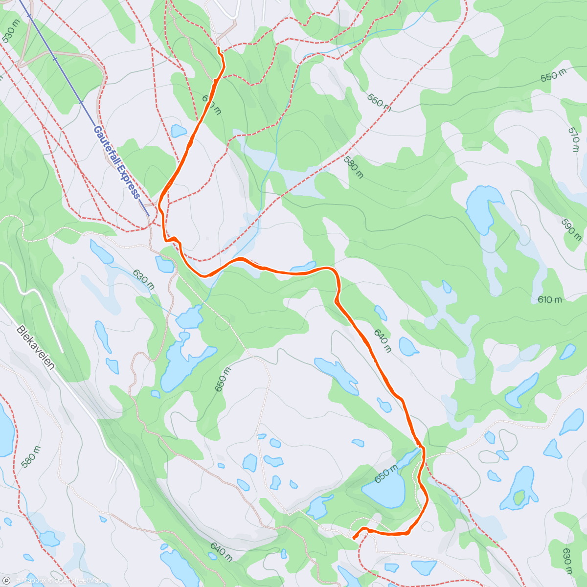 Mapa da atividade, Nysnø i natt, smører med blått i april😂
