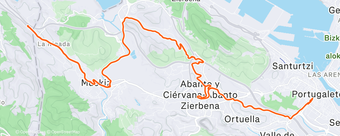 Map of the activity, Afternoon Ride