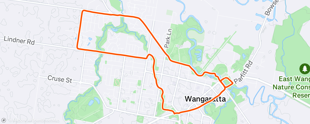 Map of the activity, Super easy semi longish run 🏃🏽