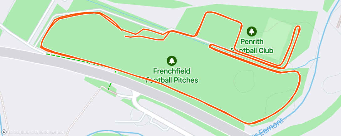 Mapa de la actividad, Penrith Park run