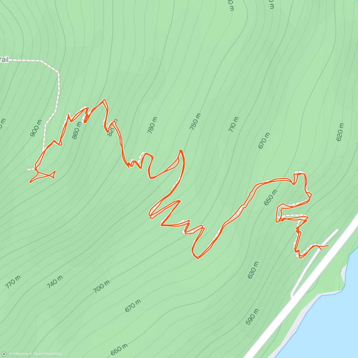 Map of the activity, Lyon’s Bluff