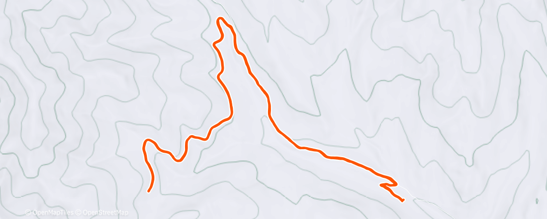 Map of the activity, Up and Down @ Cub Creek