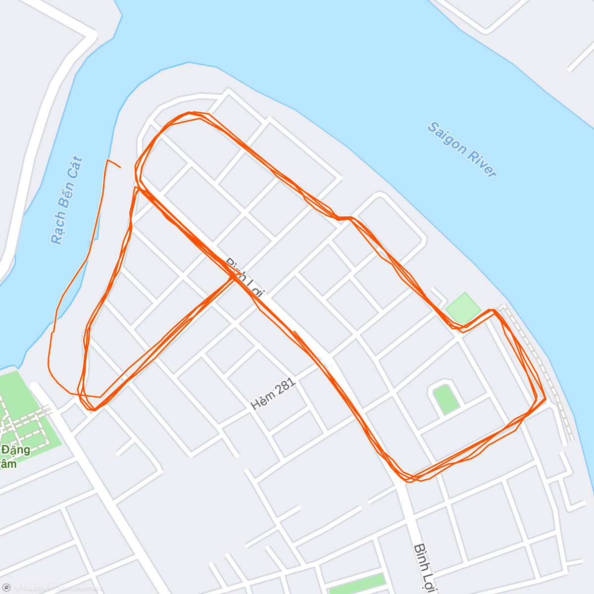 Map of the activity, DNF 21km  VSM 22/12/2024