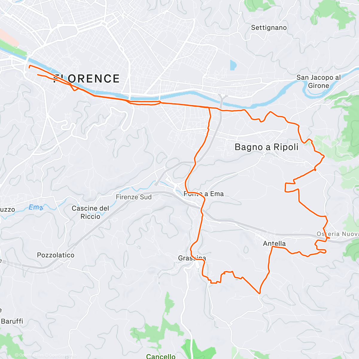 Map of the activity, Awesome and relaxed gravel ride