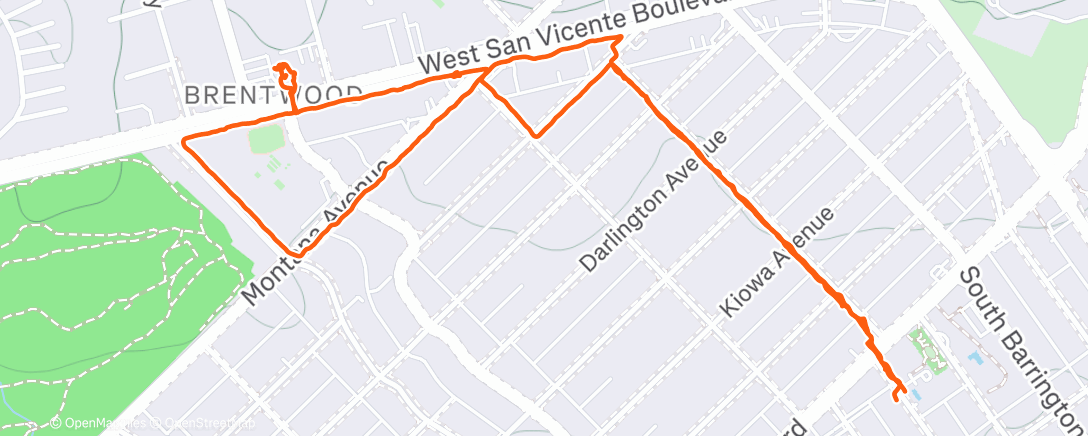 Map of the activity, Morning Walk
