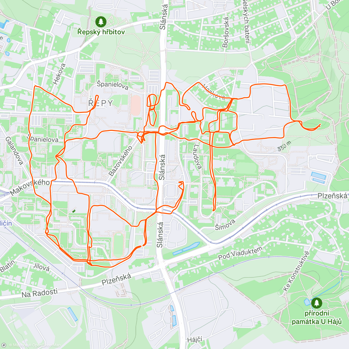 Map of the activity, Tak to teda byl Večerník Praha …