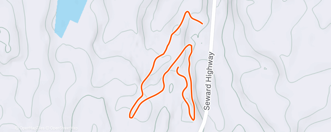 Map of the activity, Evening Nordic Ski