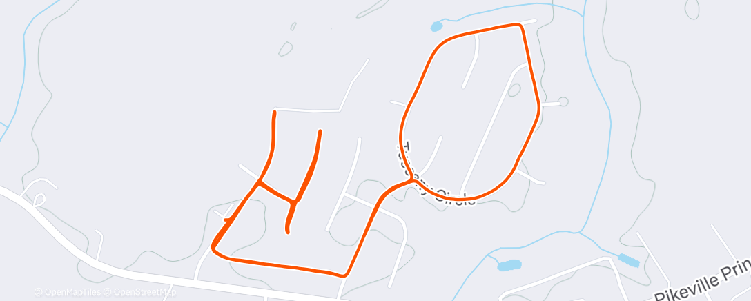 Map of the activity, Morning Run