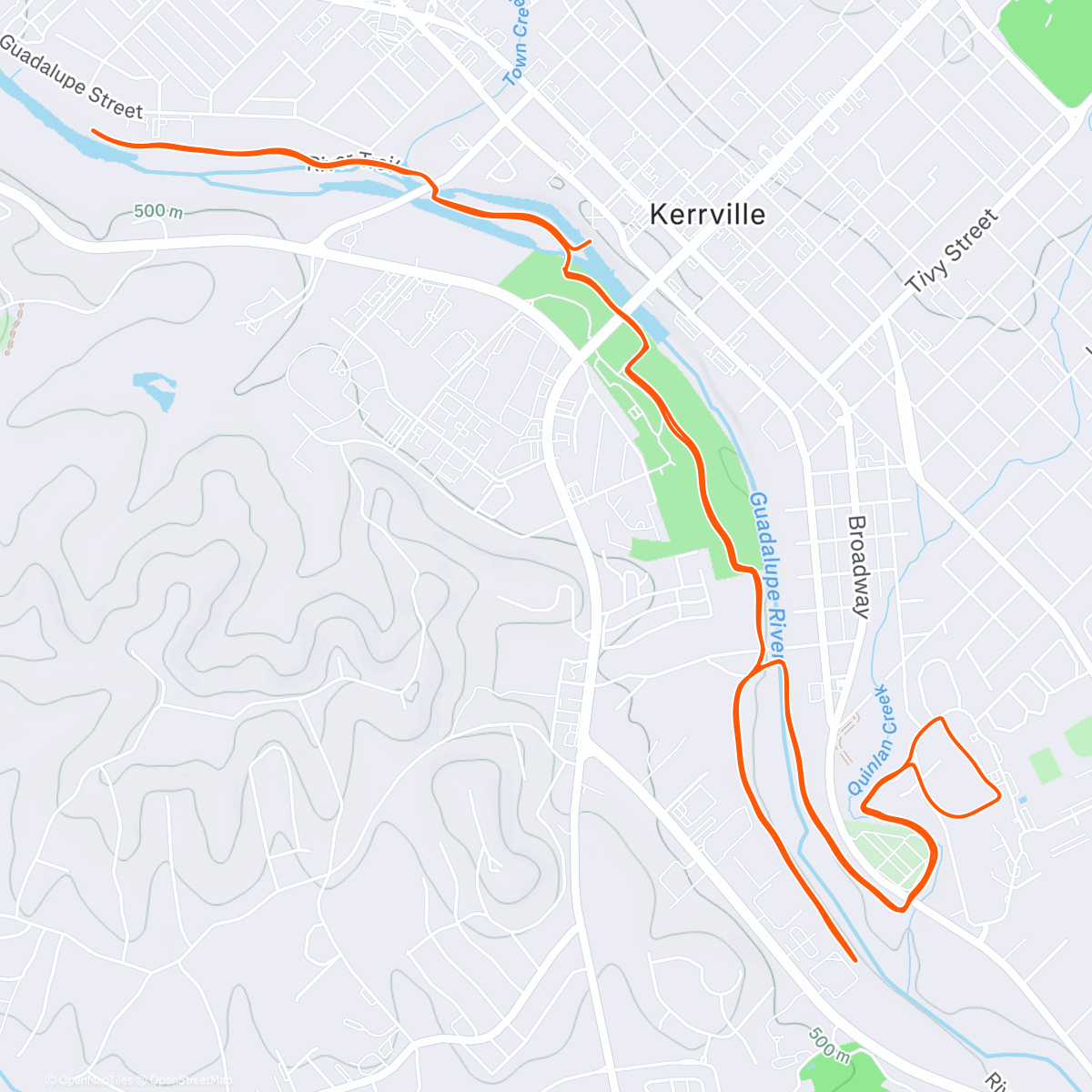 Map of the activity, Morning Run