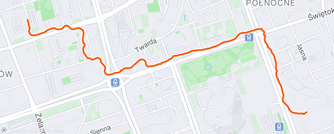 Map of the activity, Evening Walk