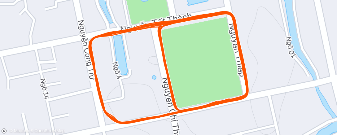 Map of the activity, Afternoon Run