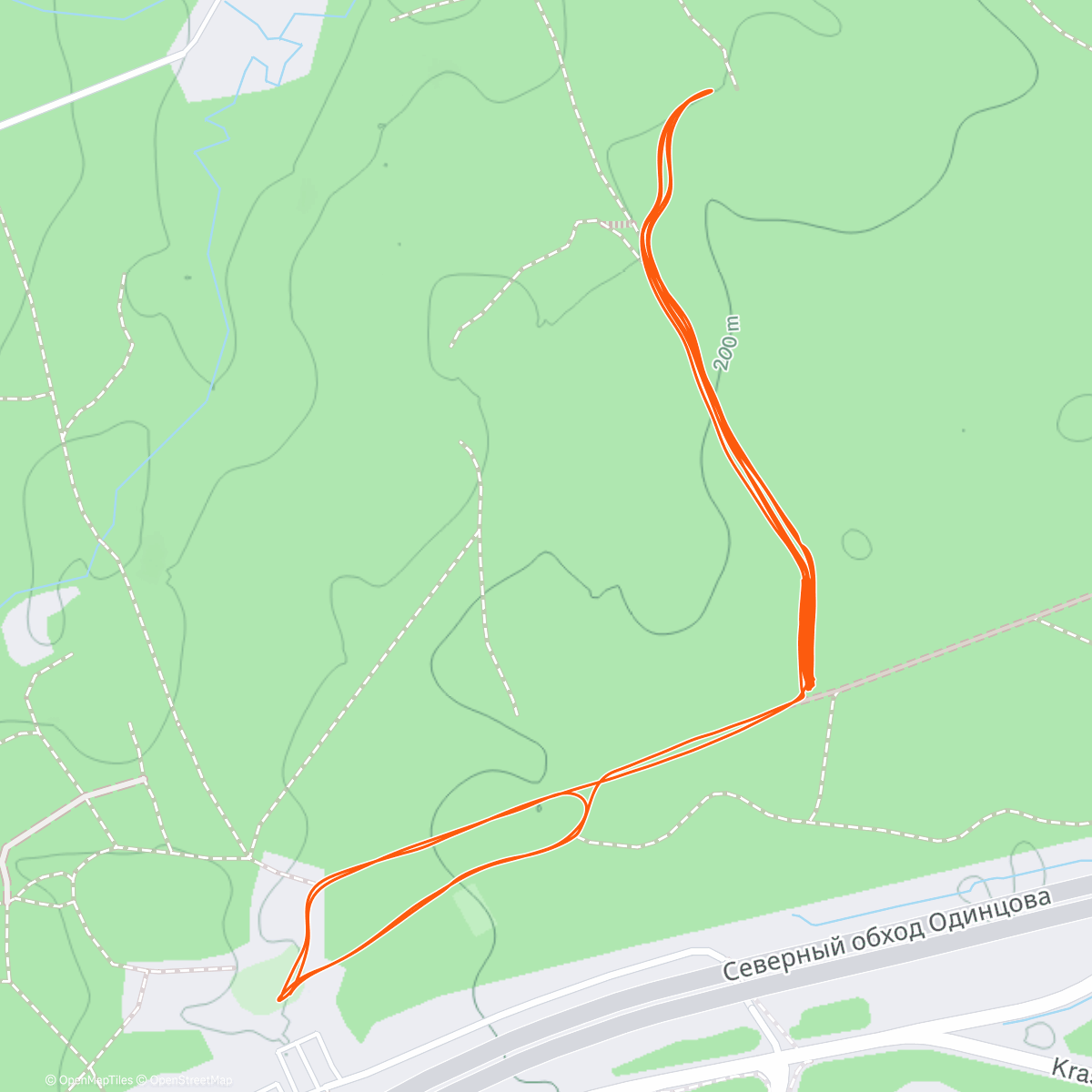 Map of the activity, Morning Nordic Ski