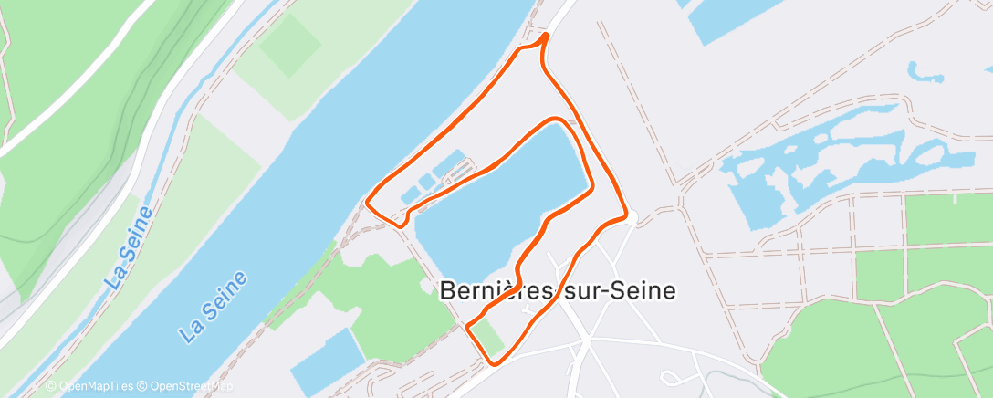 Карта физической активности (Trail le matin)