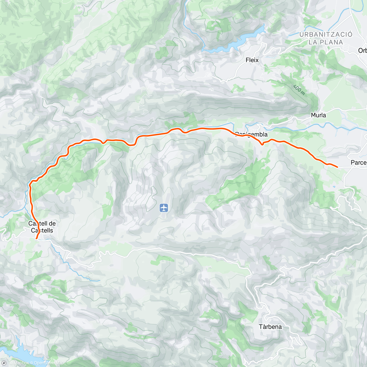 Map of the activity, ROUVY - Castell de Castells | Spain