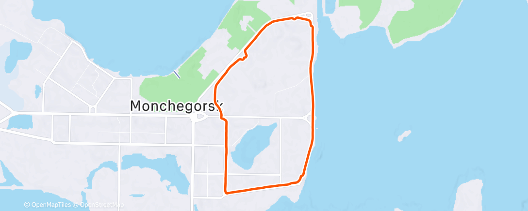 Map of the activity, Ночной забег