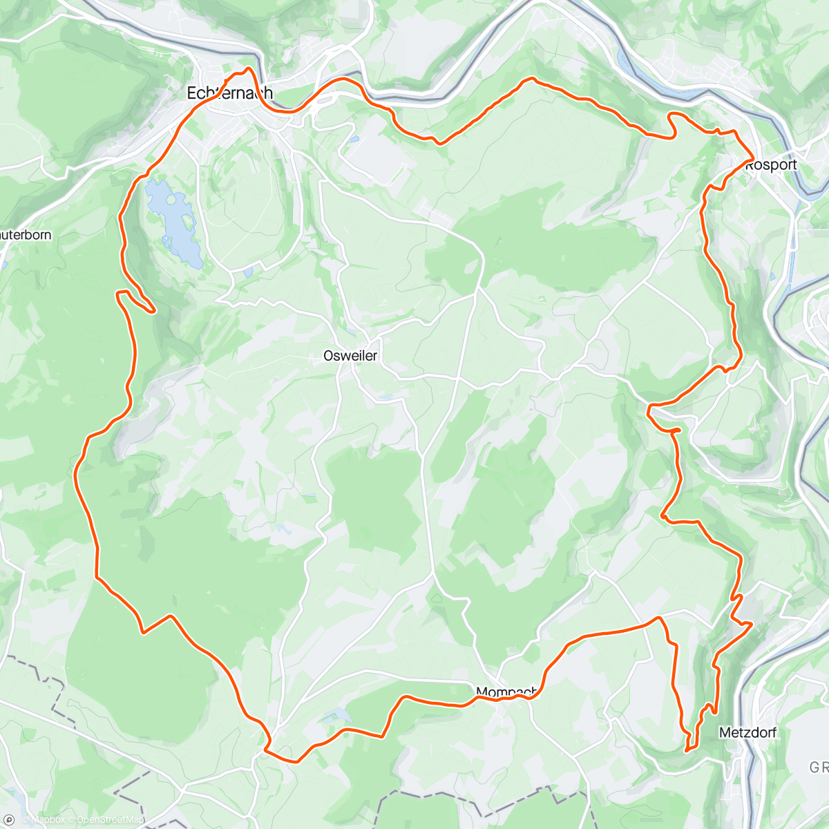 Map of the activity, Mullerthal lus 1