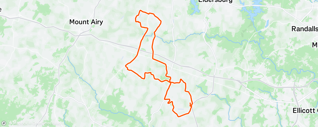 Map of the activity, Lunch Ride