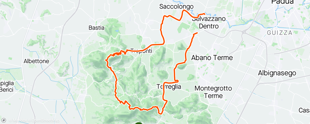 Mapa de la actividad (Sessione di mountain biking mattutina)