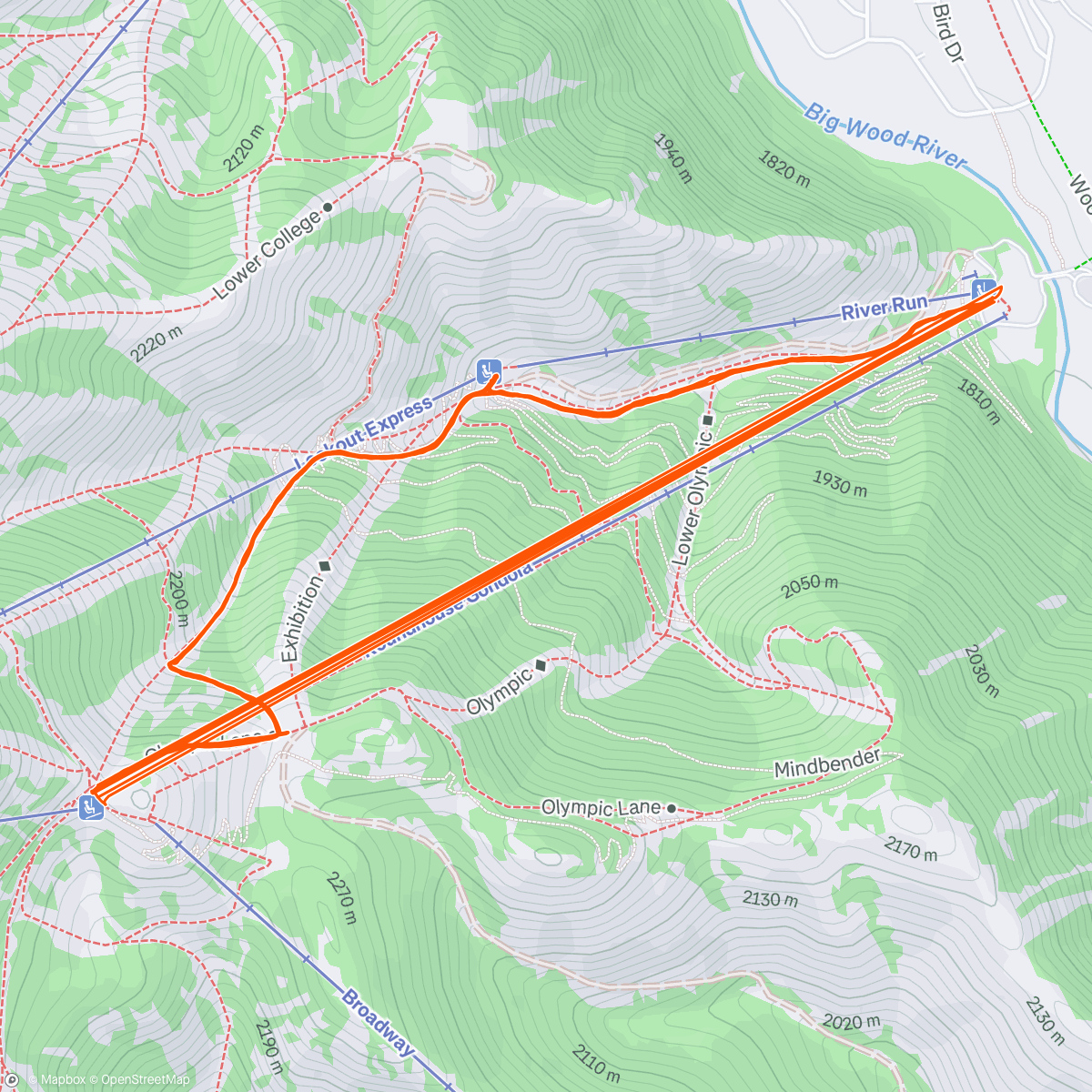 Map of the activity, Sun Valley 29029 challenge