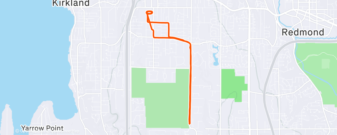 Map of the activity, Morning Run