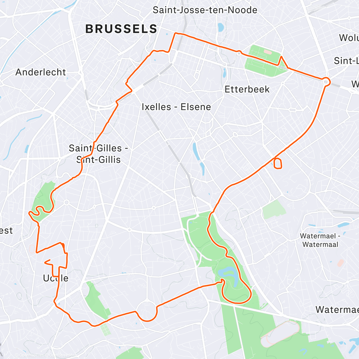 Карта физической активности (Bxl Tour)