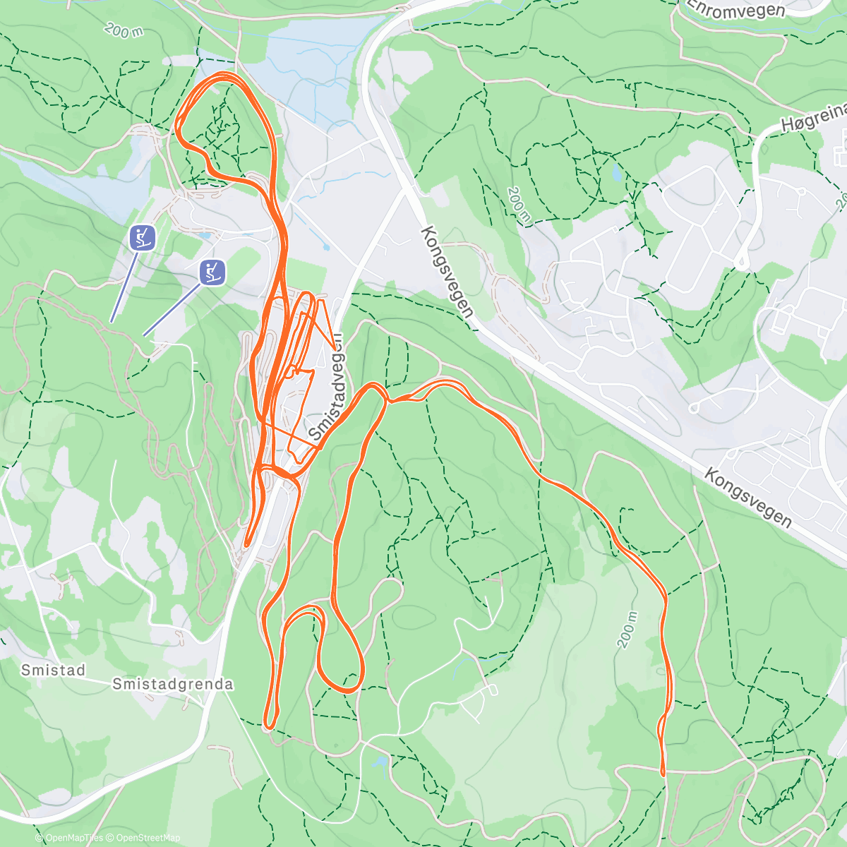 Map of the activity, 10k skate