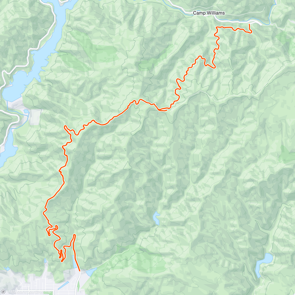 Map of the activity, GMR up over and back