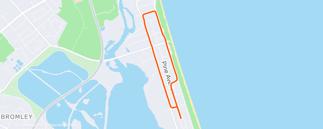 Map of the activity, Afternoon Run